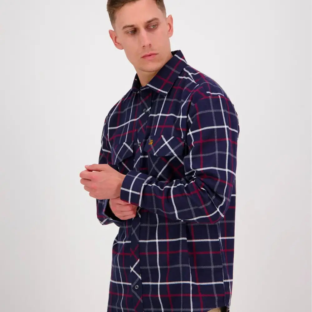 Shirt Egmont Full Twin Pack Navy Oxblood Swanndri