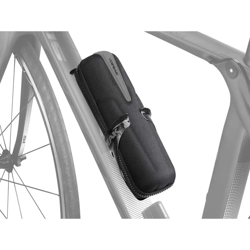 Topeak Cage Pack XL - hardshell, tool / Pump Case Black w/Grey Strap