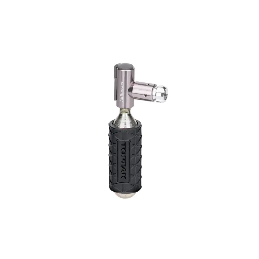 Topeak CO2 Airbooster 16g - Topeak CO2 Airbooster Inflator + 1x Threaded 16g CO2 cartridge