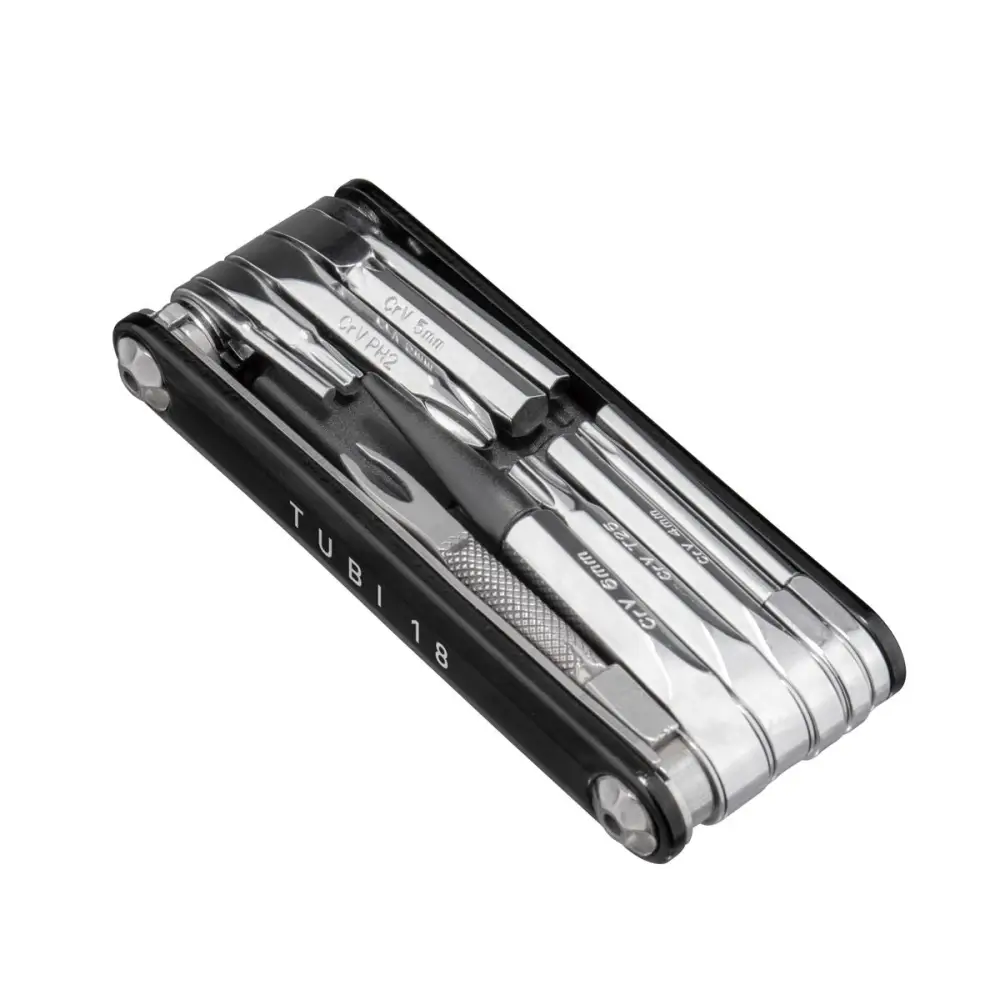 Topeak Multi Tool Tubi - ToolX 18 Functions - Tubi w/ Tubeless Tire Repair 5pcs 3.5mm Plugs w/o Bag Black