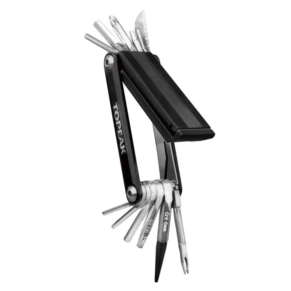 Topeak Multi Tool Tubi - ToolX 18 Functions - Tubi w/ Tubeless Tire Repair 5pcs 3.5mm Plugs w/o Bag Black