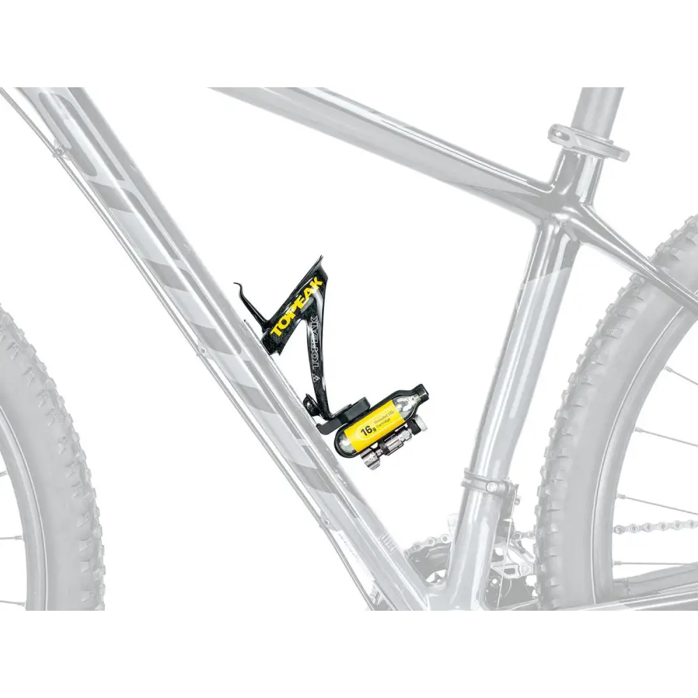 Topeak Ninja CO2 - Cage Mount + Micro Airbooster 2x Threaded 16g