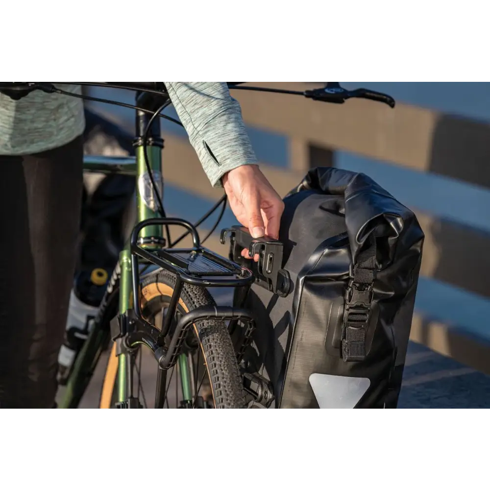 Topeak Pannier Dry Bag 16L - Black w/reflective strap & quickclick mount