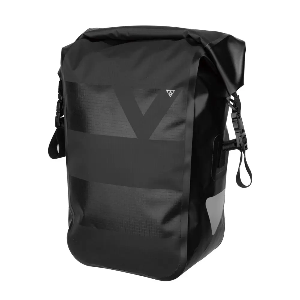 Topeak Pannier Dry Bag 16L - Black w/reflective strap & quickclick mount