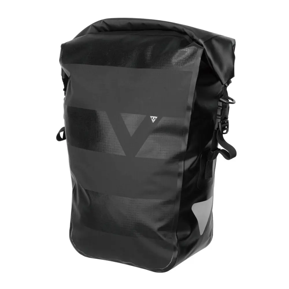 Topeak Pannier Dry Bag 24L - Topeak Pannier Dry Bag Black 24L w/reflective strap & quickclick mount