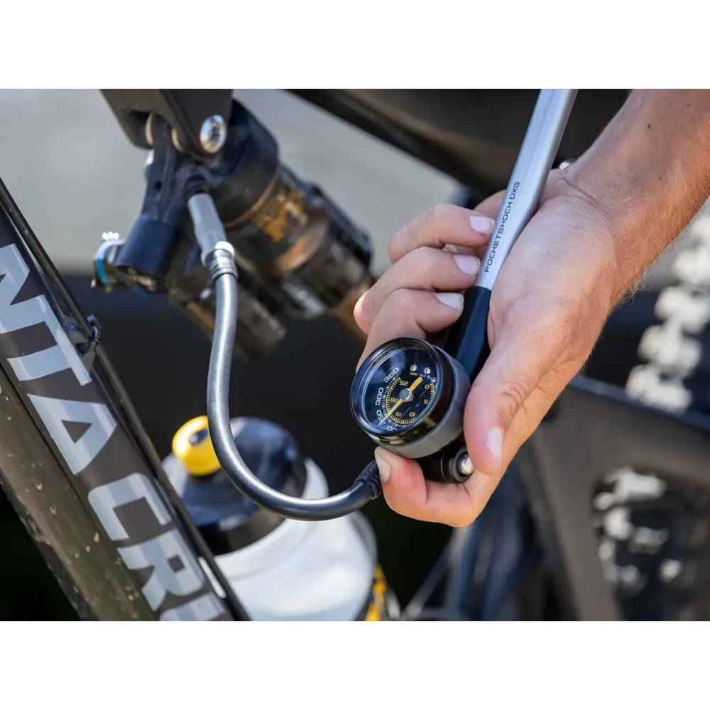 Topeak Pocketshock DXG XL - Topeak Shock Pump Pocketshock DXG XL with dial gauge