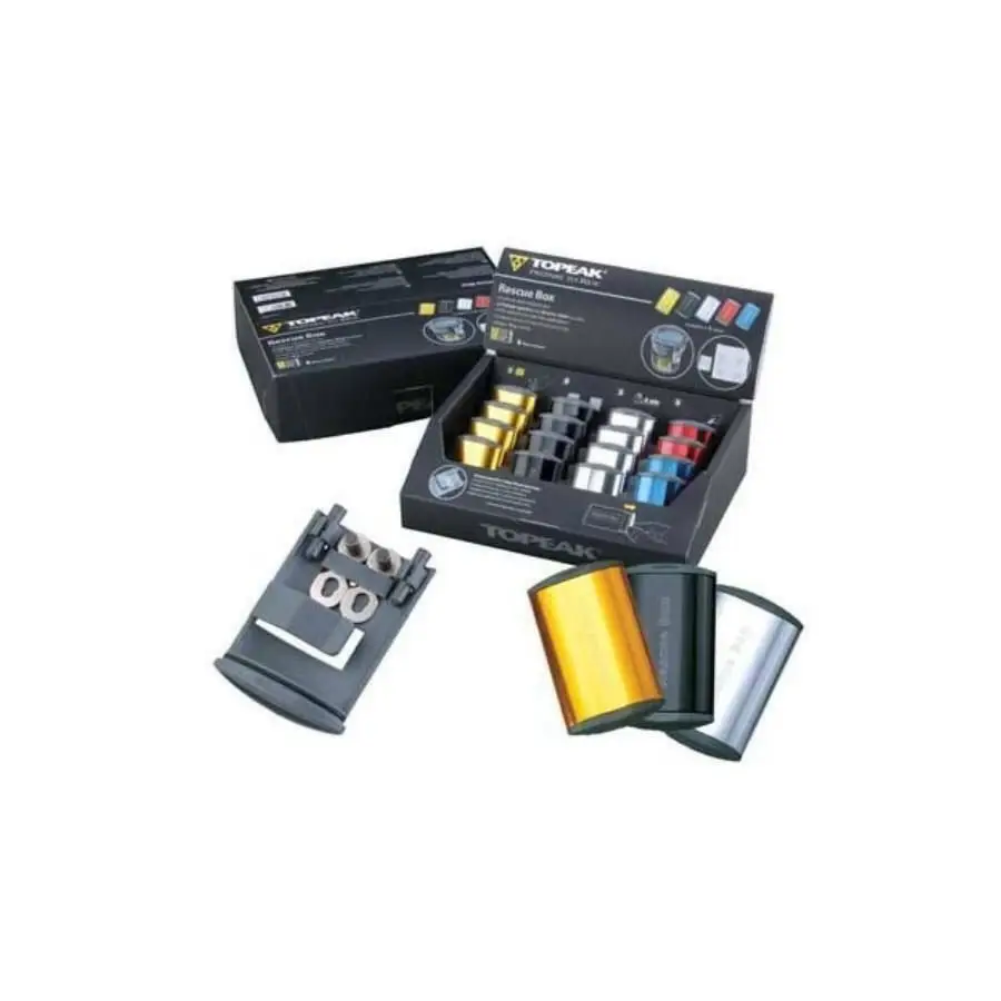 Topeak Puncture Repair Rescue Box Counter Display - Topeak Puncture Repair Kit Rescue Box Glueless Black Counter