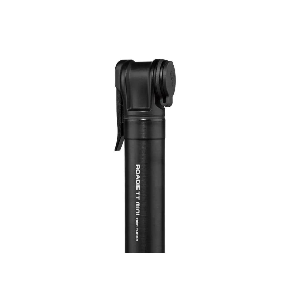 Topeak Roadie TT Mini - Topeak Pump Roadie TT Mini Twin turbo 160psi/11bar 165mm Black