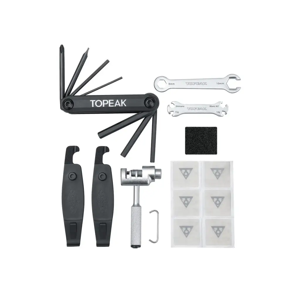 Topeak Survival Tool Wedge II - 14 Tools - Topeak Saddle Pack Survival Tool Wedge II 14 Tools w/ Clickfix F25