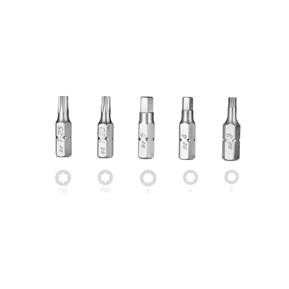 Topeak Torqstick Compact 2 - 10Nm Adjustable - Workshop Tool Torq Stick Mechanical Wrench & 5 Bits