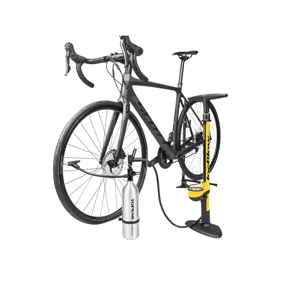 Topeak Tubibooster X - Topeak Tubibooster X Tubeless Tyre Charging Kit & CO2 Inflator Head w/ Hose