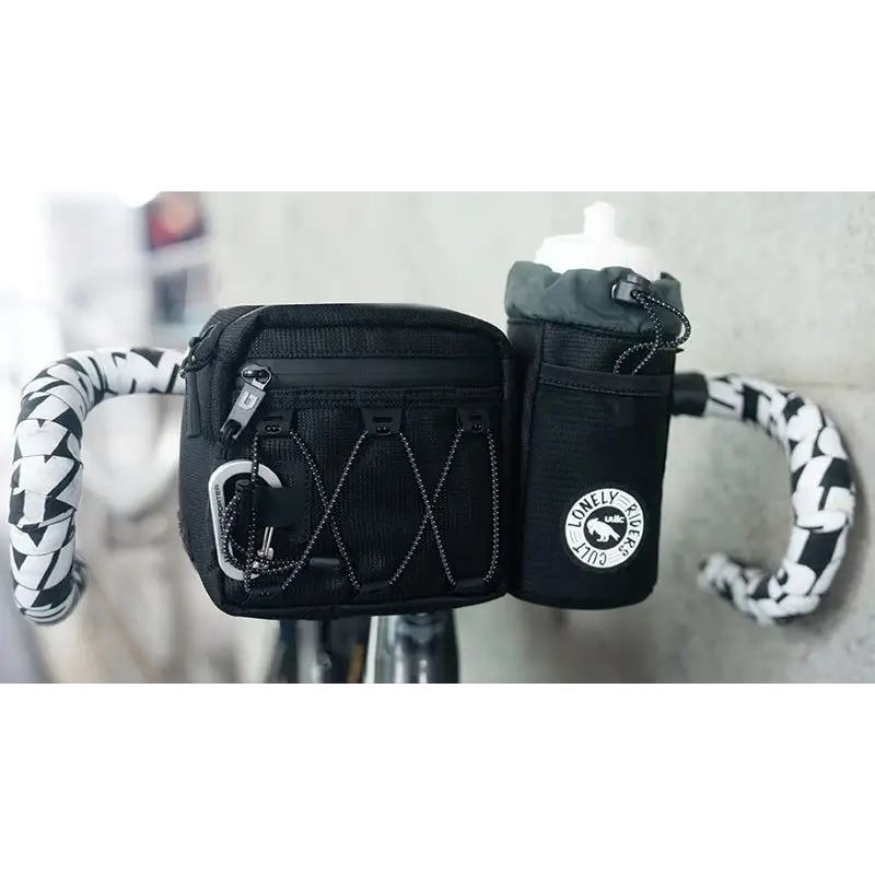 ULAC Krosstrek Dual Handlebar Bag 3.3L - ULAC Dual Handlebar Bag Krosstrek 3.3L with Carabiner - Black