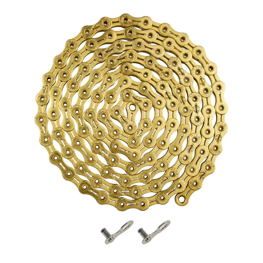 YBN Chain 1 Speed SLA410 - TI Gold - YBN Chain Track Ti Nitrate 1 Speed SLA410 - TI Gold 116L w/ Spring - Clip Link
