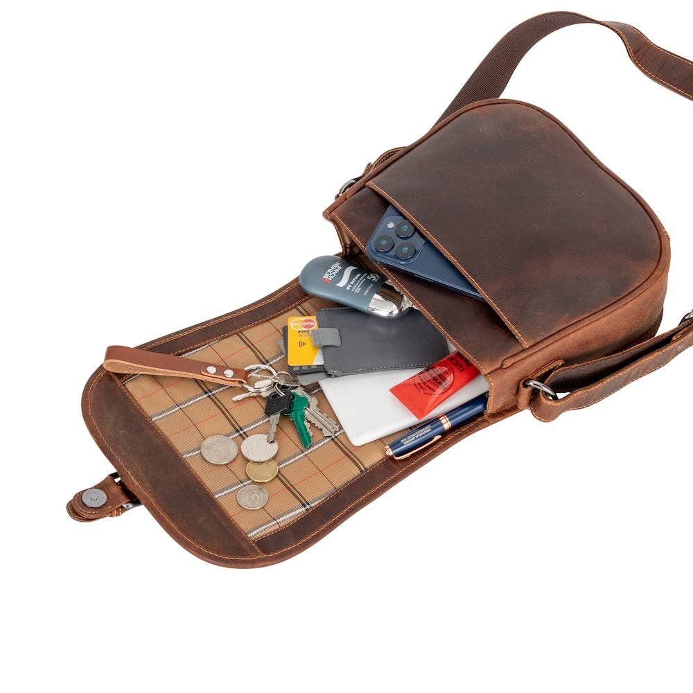 Greenwood Leather AU - Wildera Leather “Lennon” Crossbody Bag – Full-Grain Leather Shoulder Bag