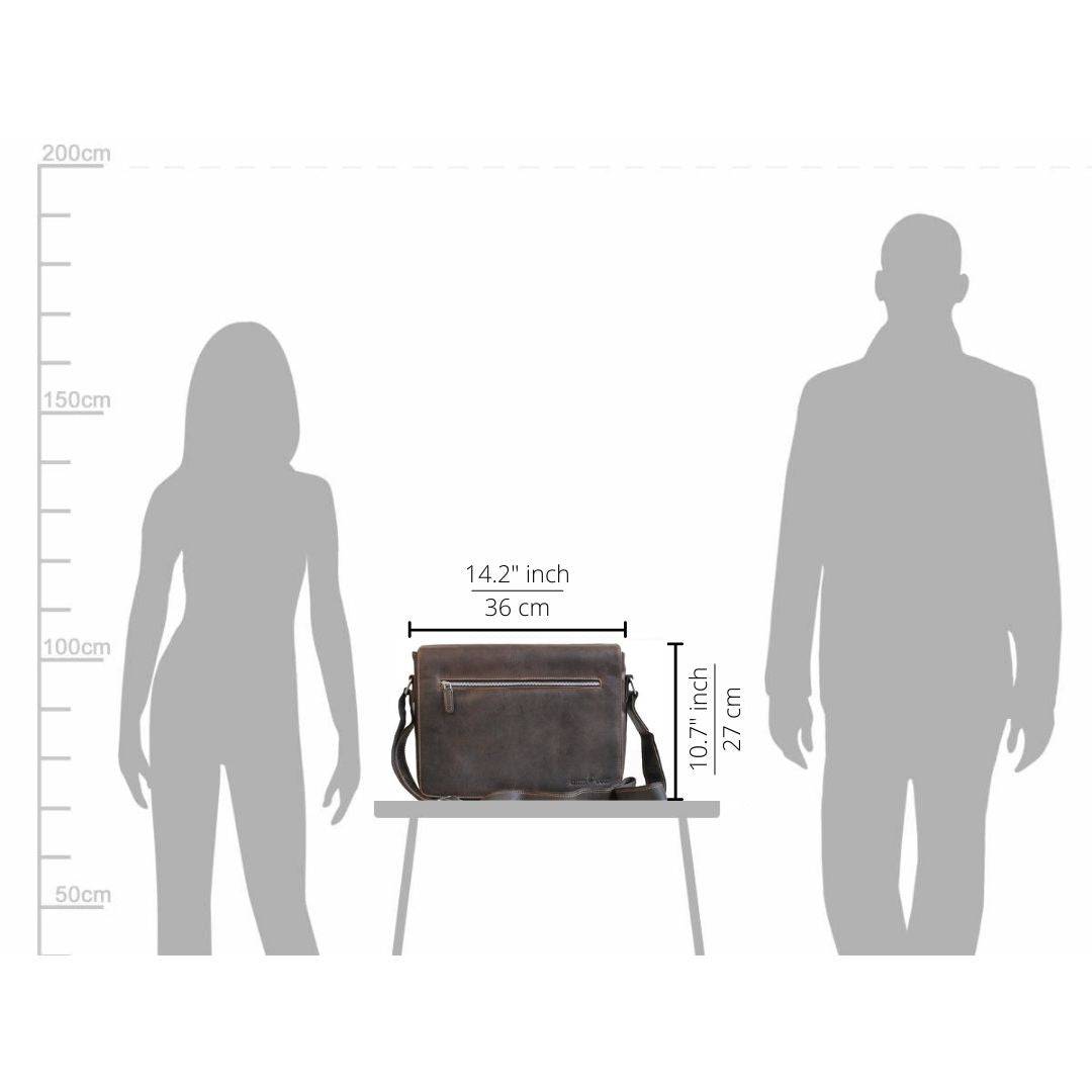 Greenwood Leather AU - Leather Laptop Bag Berlin - Brown GW588BRN