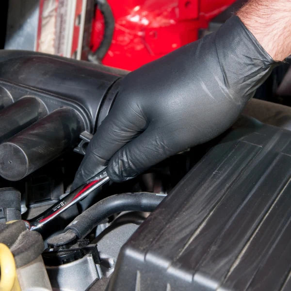 Bastion Nitrile Black Gloves (Powder Free)
