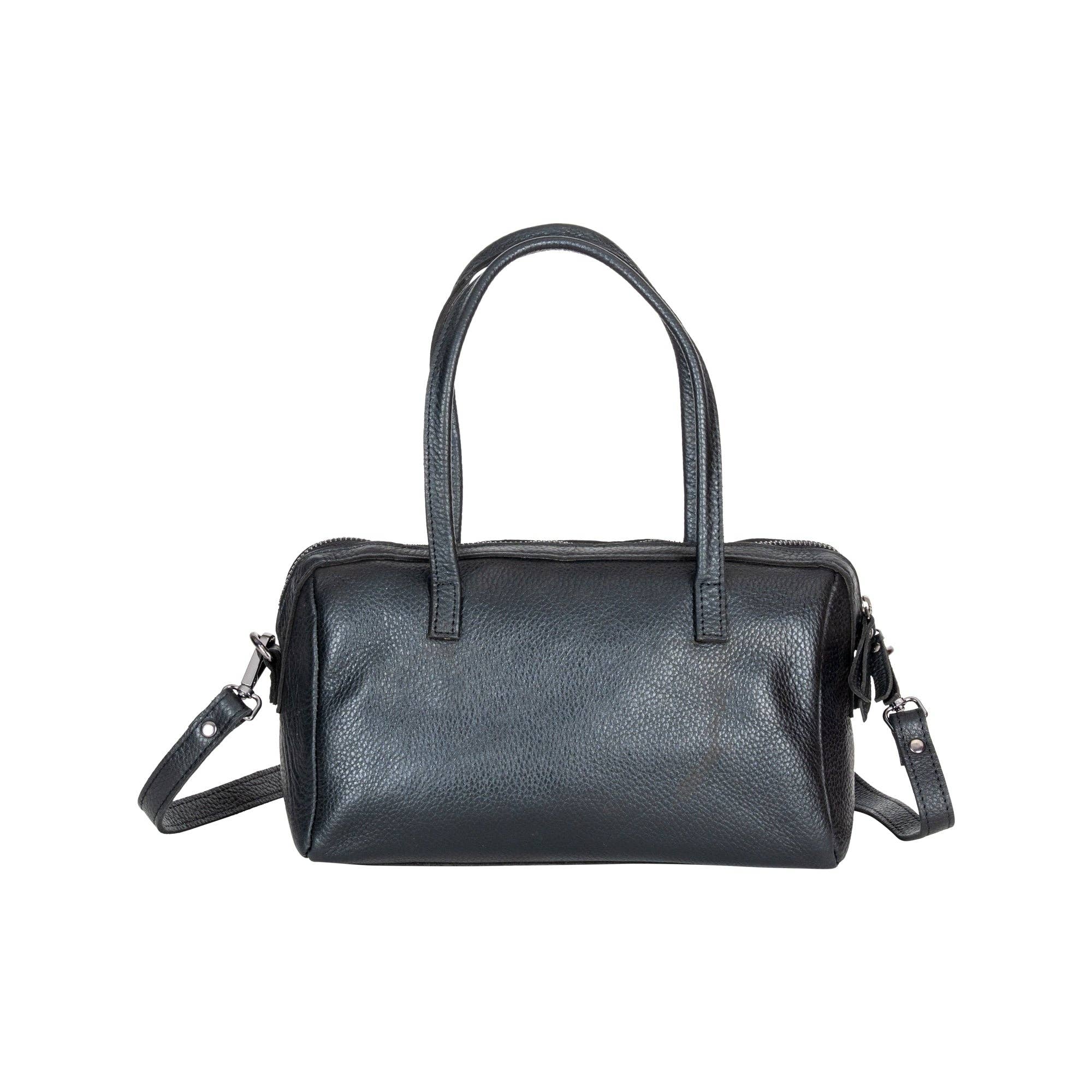 Greenwood Leather AU - Stella Noir Leather Boston Bag