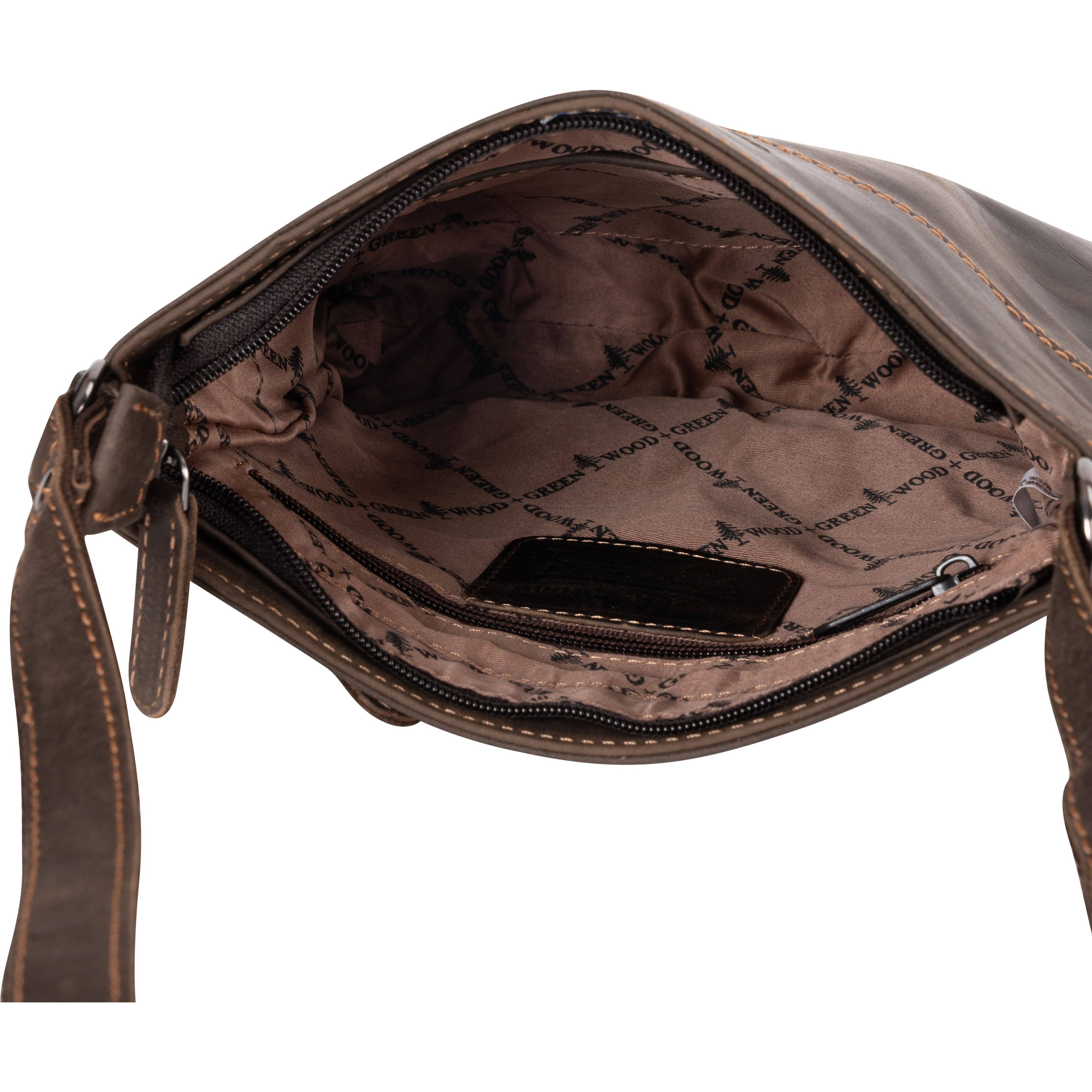 Leather Shoulder Bag Brown ST006BRN