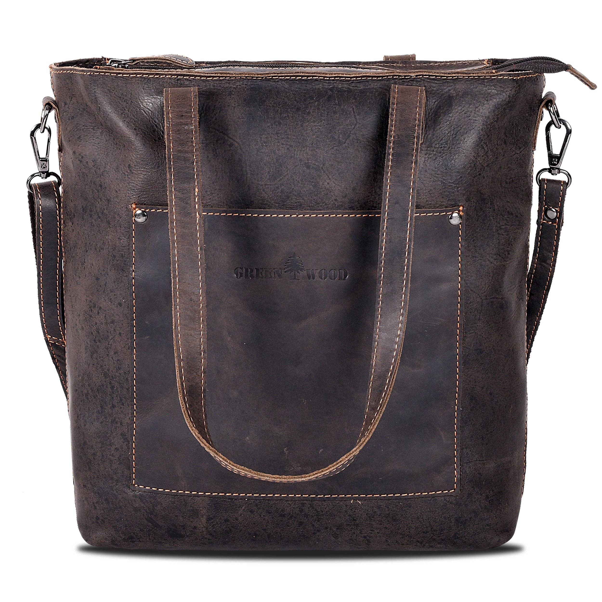 Greenwood Leather AU - Classic Leather Tote Bag Bunbury Brown GW2025BRN