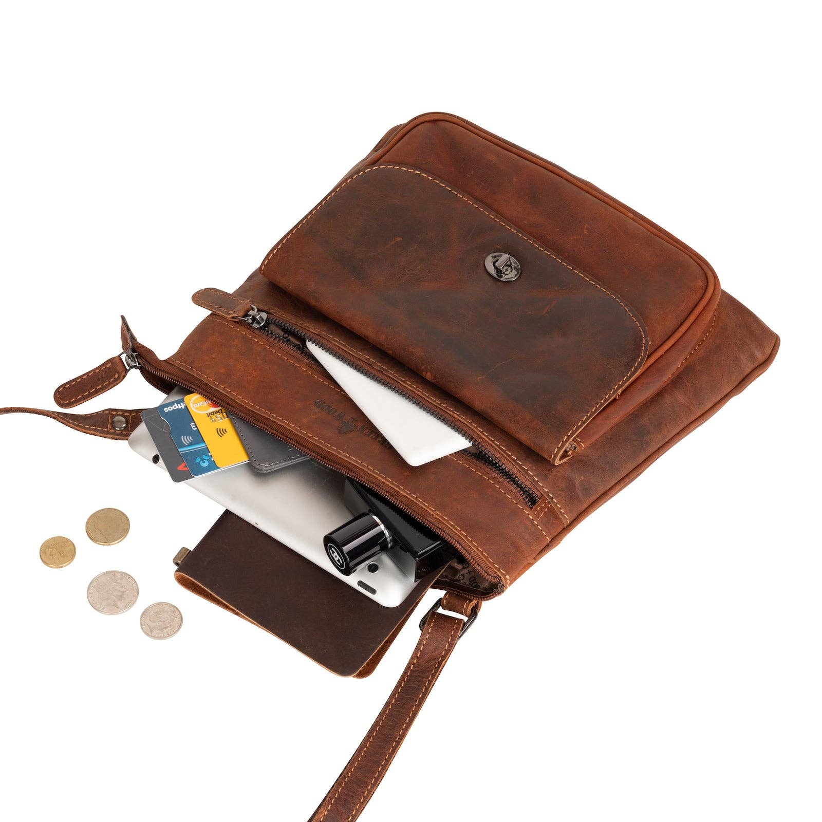 Leather Shoulder Bag Rotorua - Sandal LD014SAN