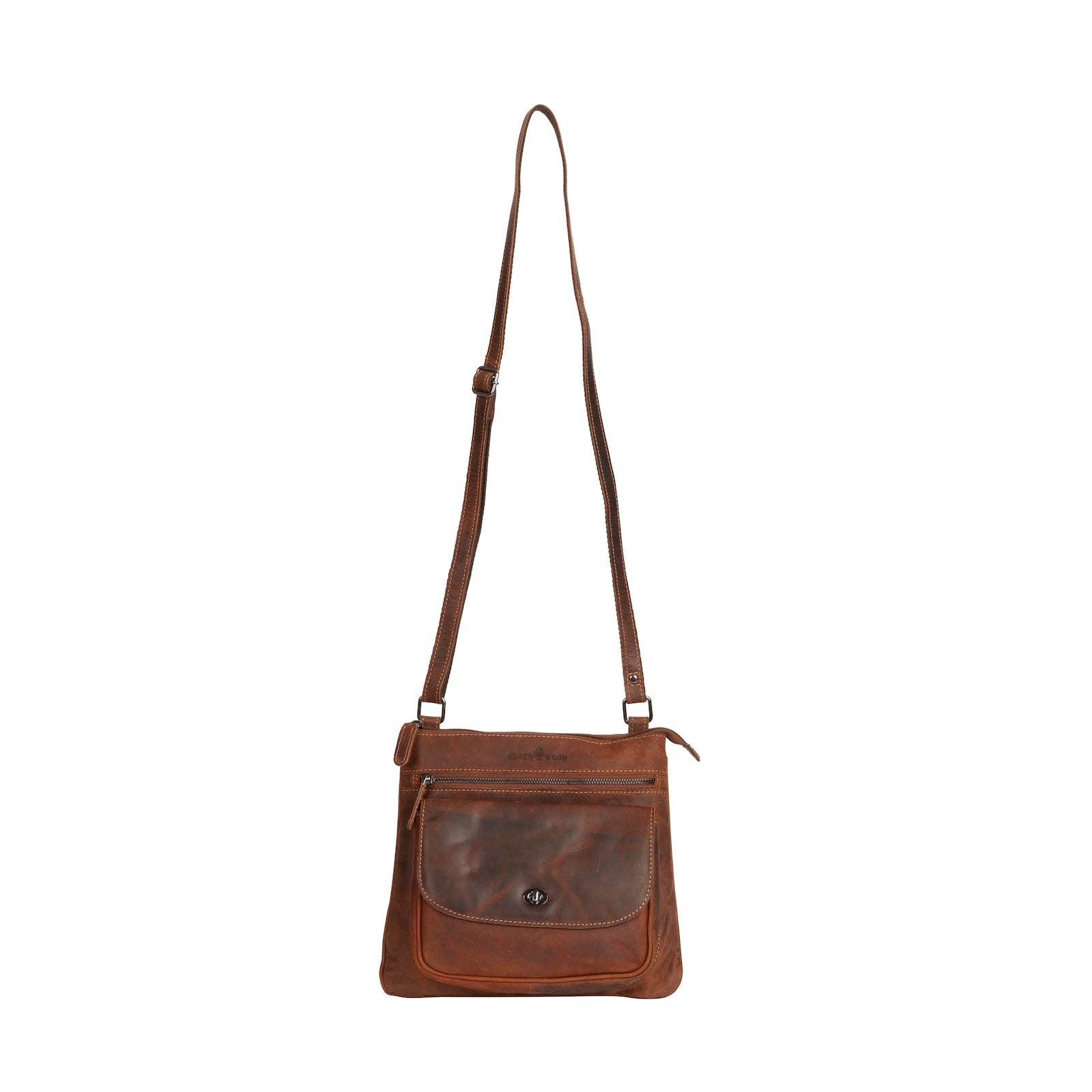 Leather Shoulder Bag Rotorua - Sandal LD014SAN