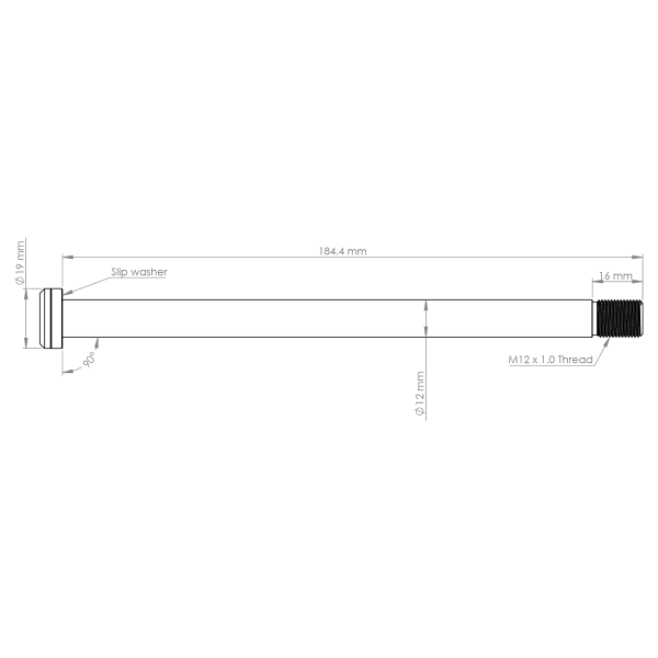 Burgtec Trek 184.5mm Rear Axle