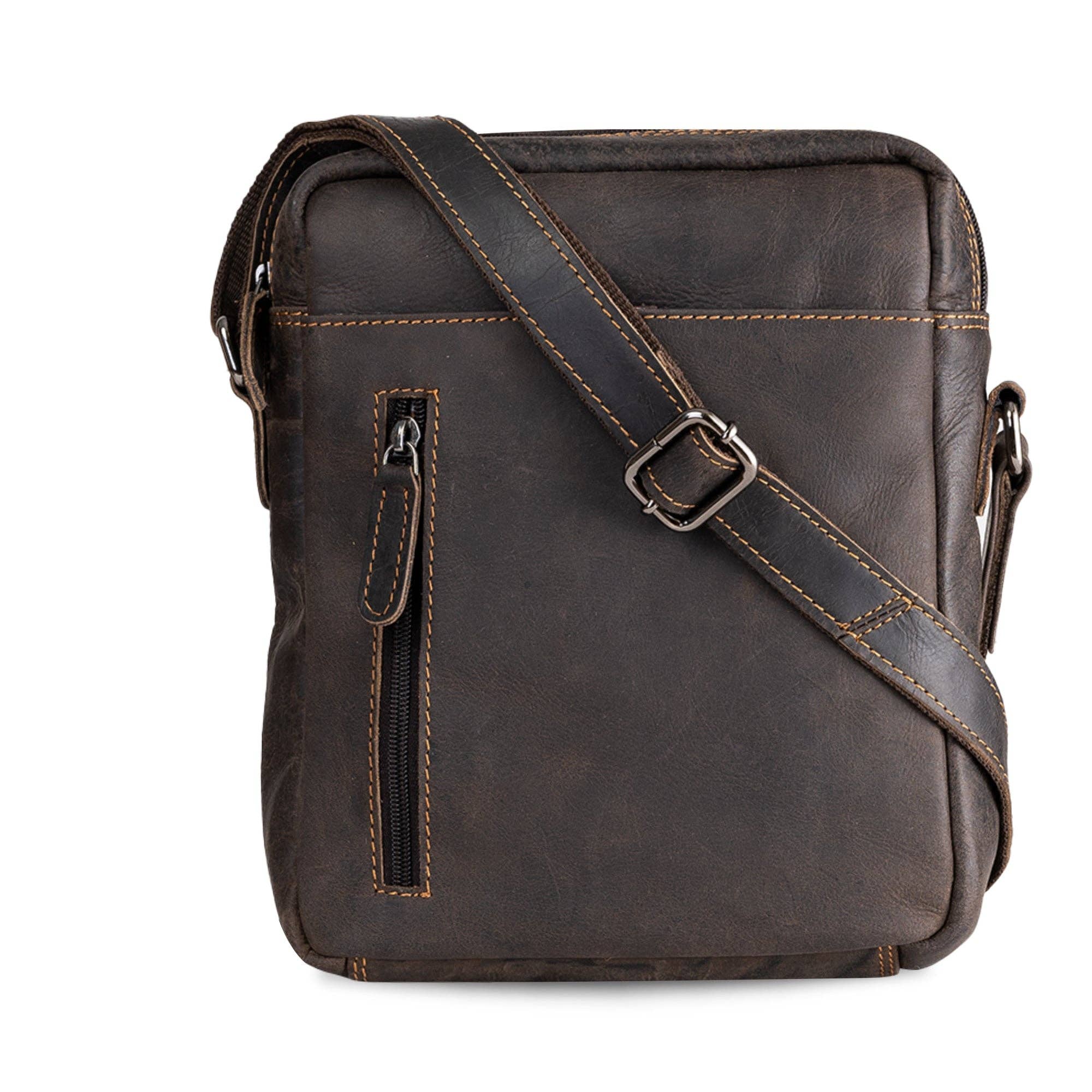 Greenwood Leather AU - Leather Shoulder bag Dallas - Unisex Brown GW191049BRN