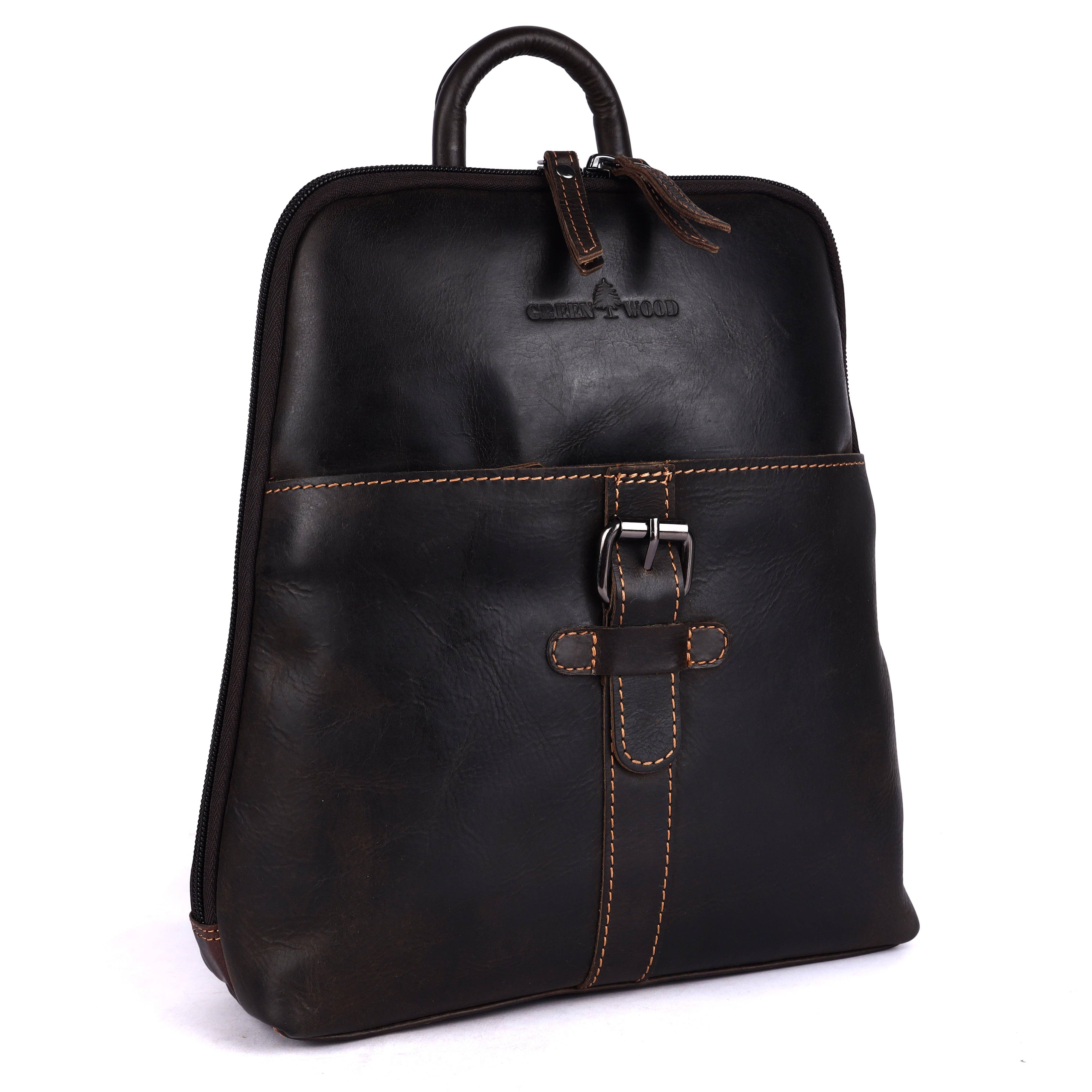 Greenwood Leather AU - Greenwood Hartley Leather Backpack Dark Brown