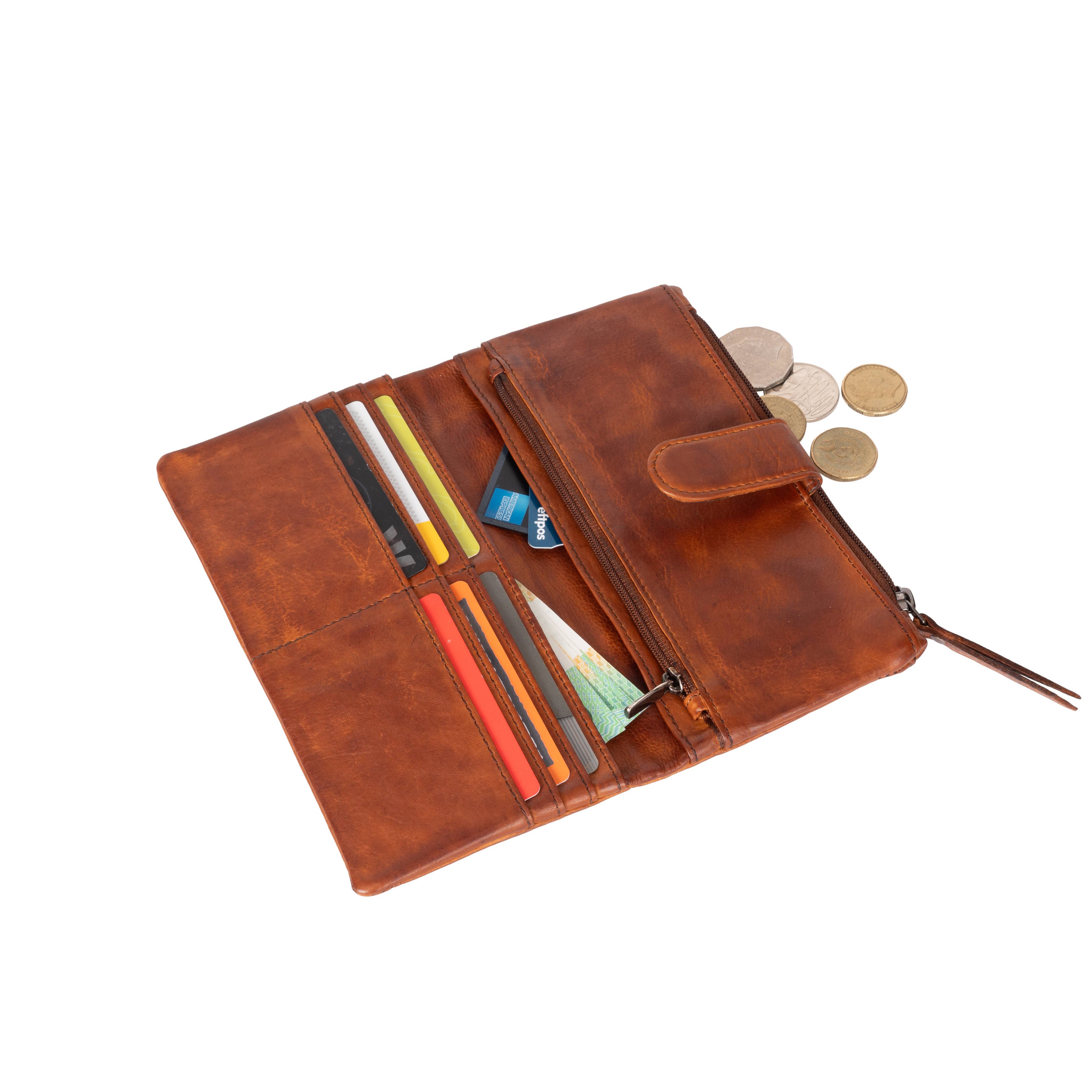 Greenwood Leather AU - Leather Ladies Wallet GW2250COG