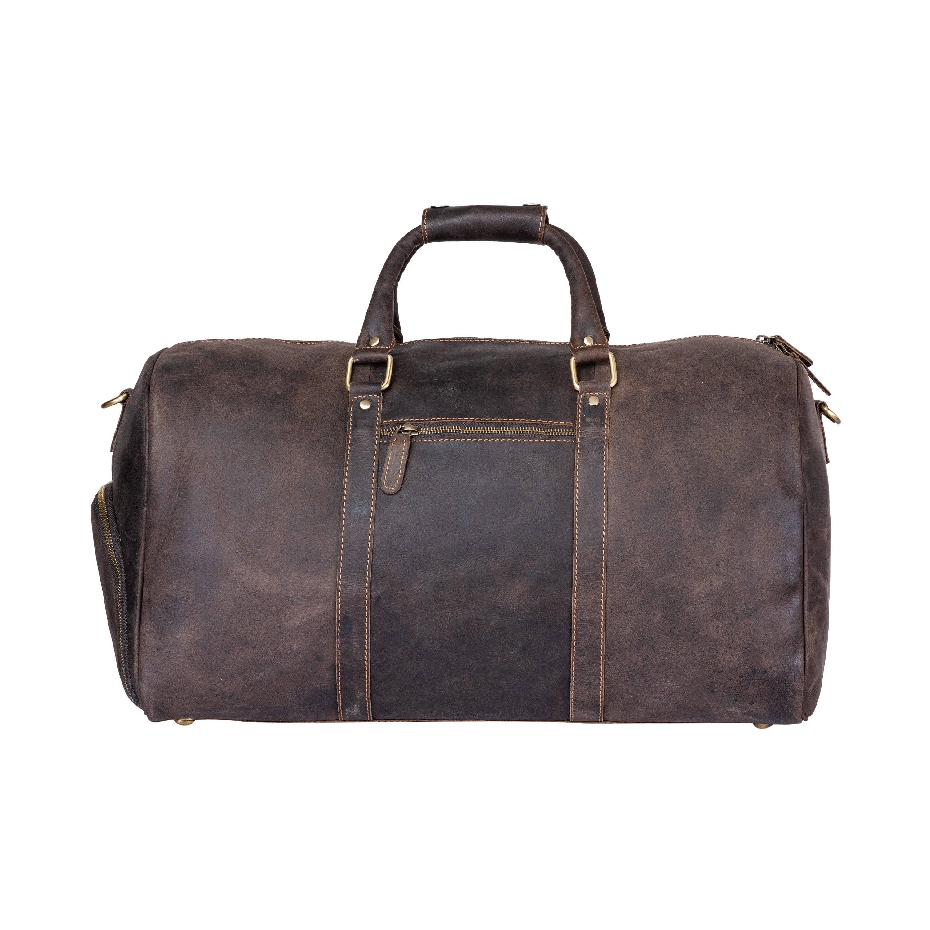 Leather Overnight Bag Milan - Rugged Leather - Brown GW12798BRN