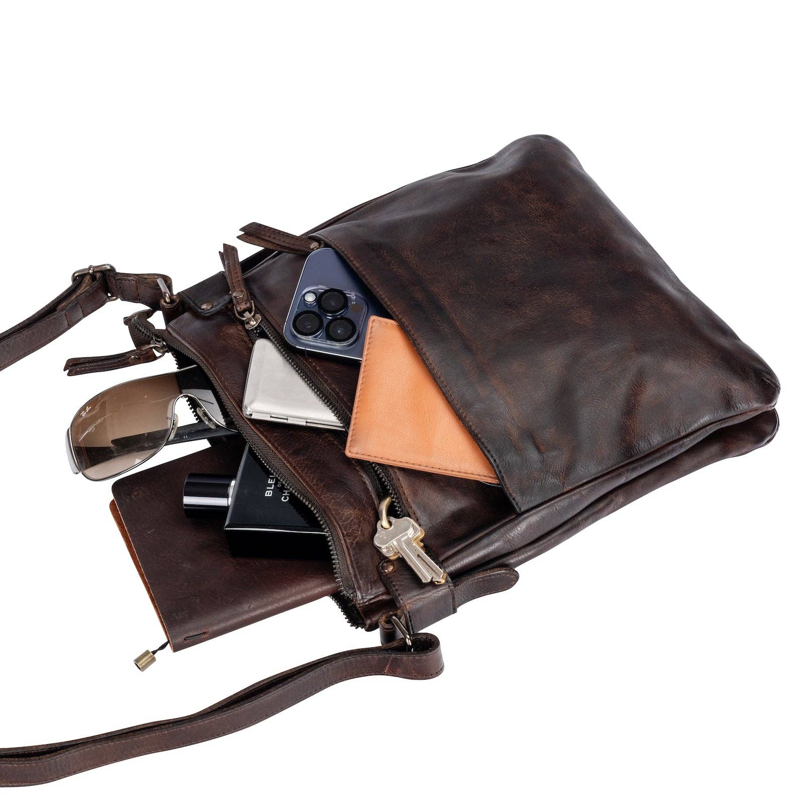 Greenwood Leather AU - Leather Shoulder Bag Robbie Brown GW6851BRN