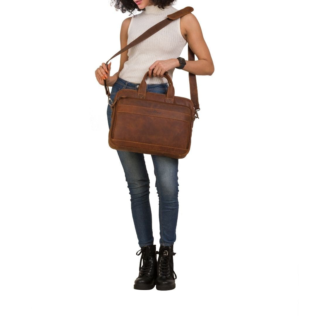 Greenwood Leather AU - The Apollo Briefcase Sandel GW2021SAN