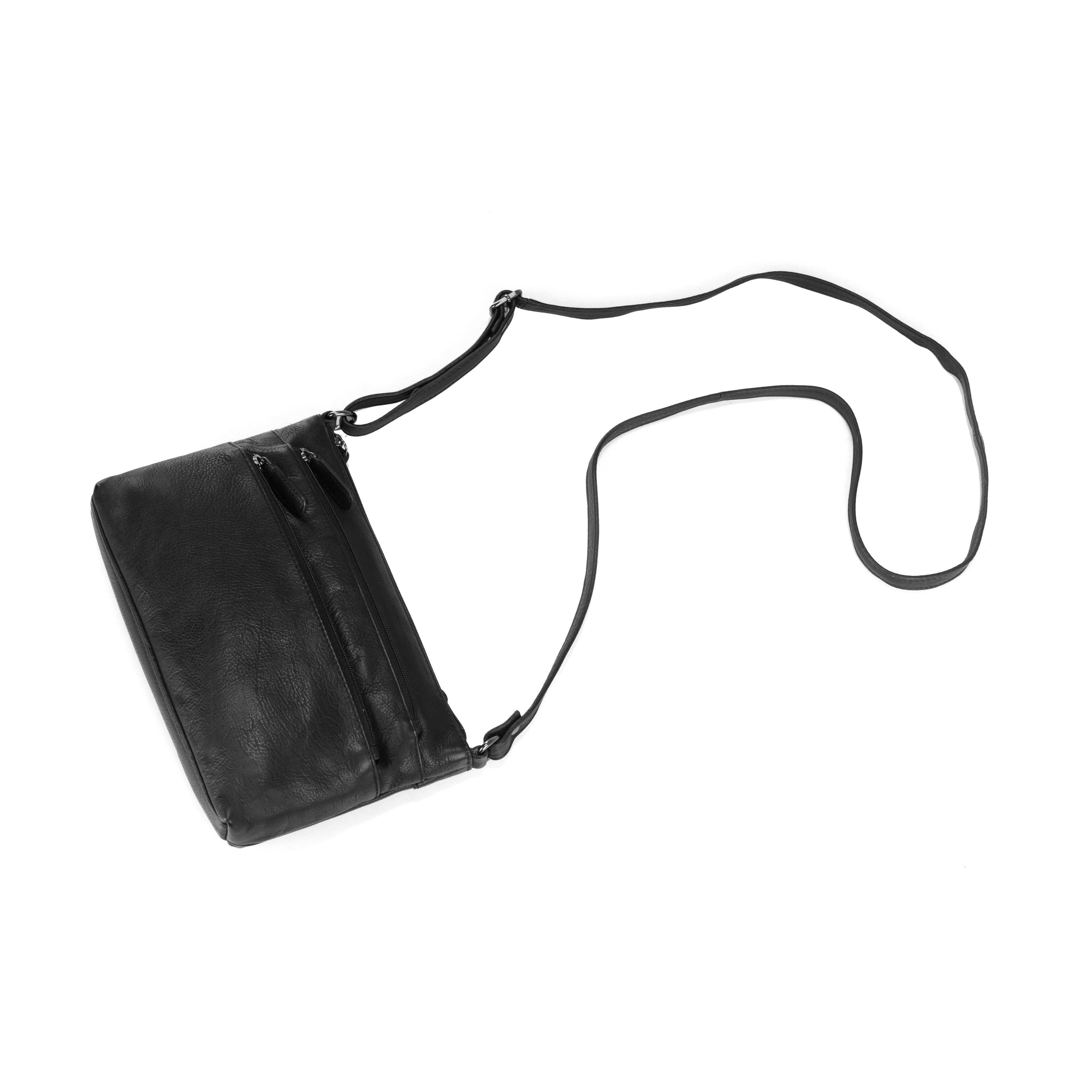 Greenwood Leather AU - Ladies Cross Body Leather Bag GW6820 Black