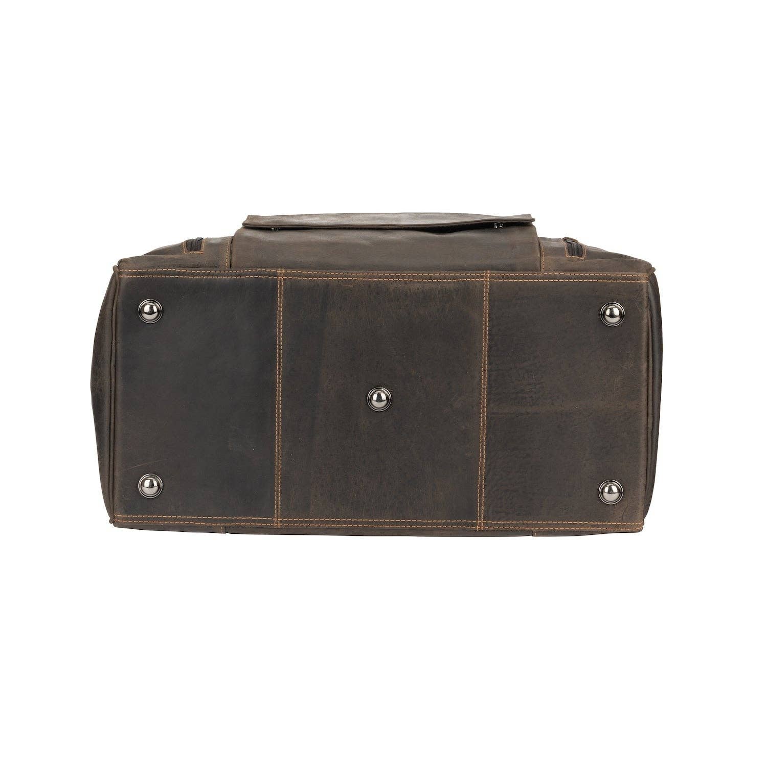 Greenwood Leather AU - Leather Travel Bag Large - Casual Vintage Look Brown GW12790BRN
