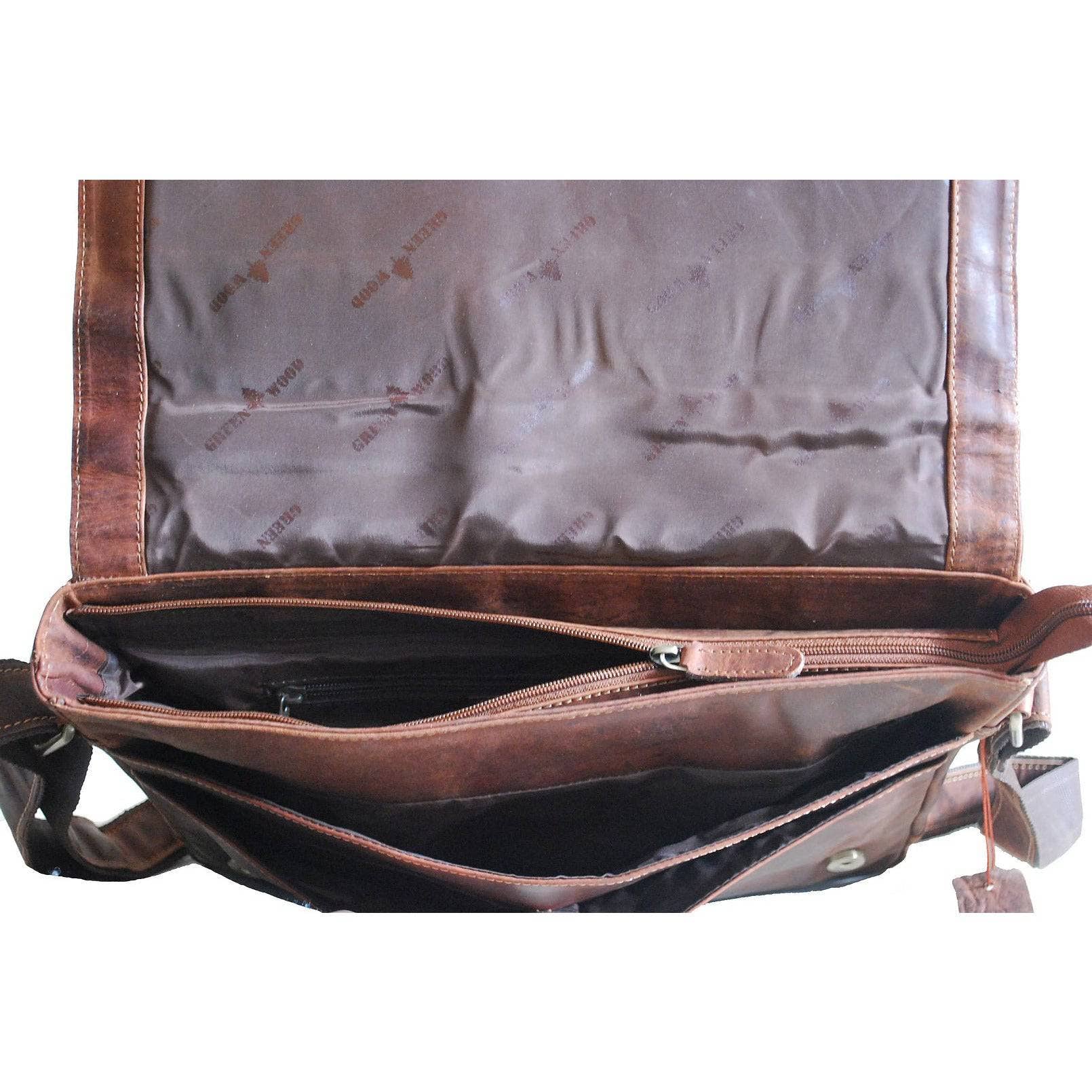 Greenwood Leather AU - Leather Shoulder Laptop Bag Sandal Gent GW117SAN