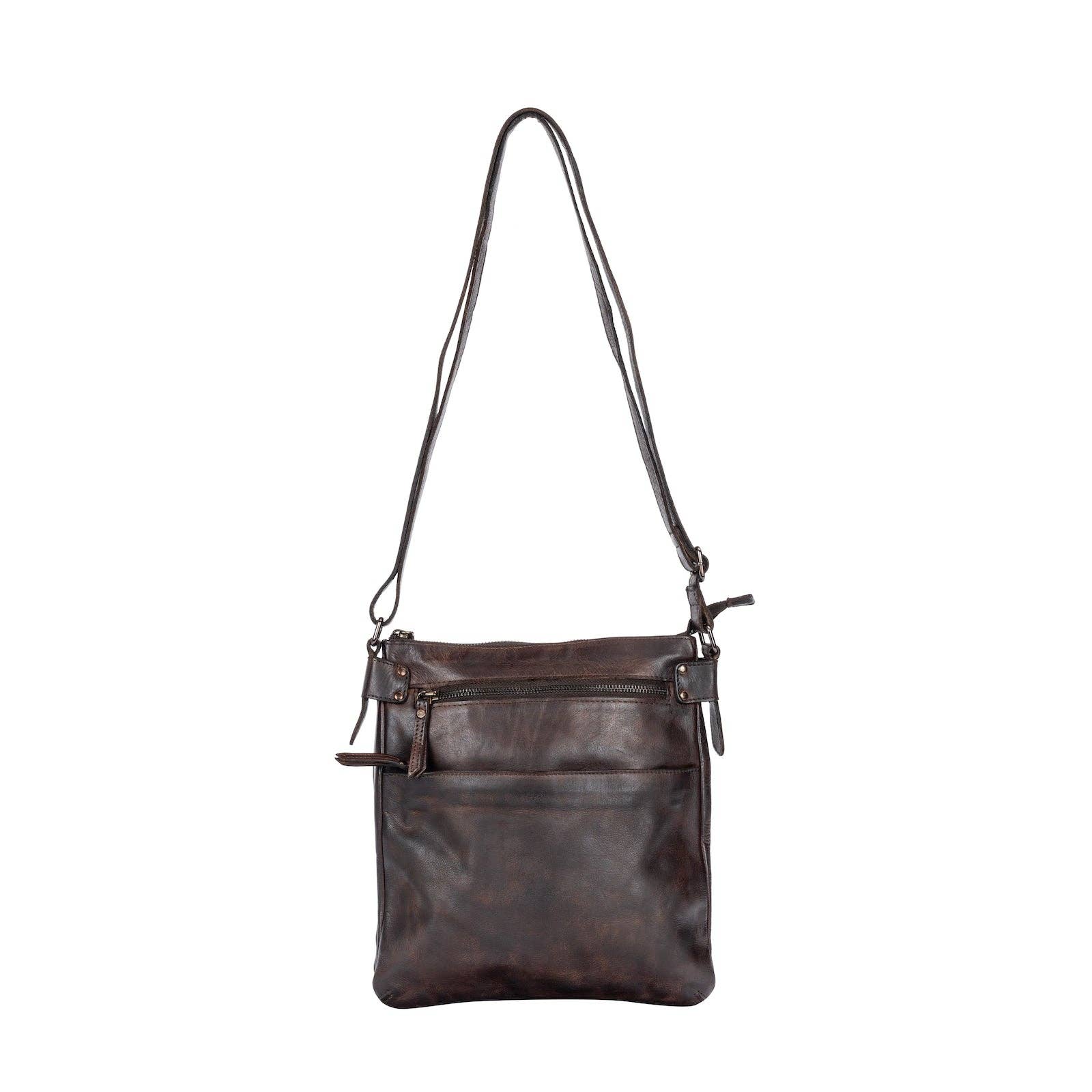 Greenwood Leather AU - Leather Shoulder Bag Robbie Brown GW6851BRN