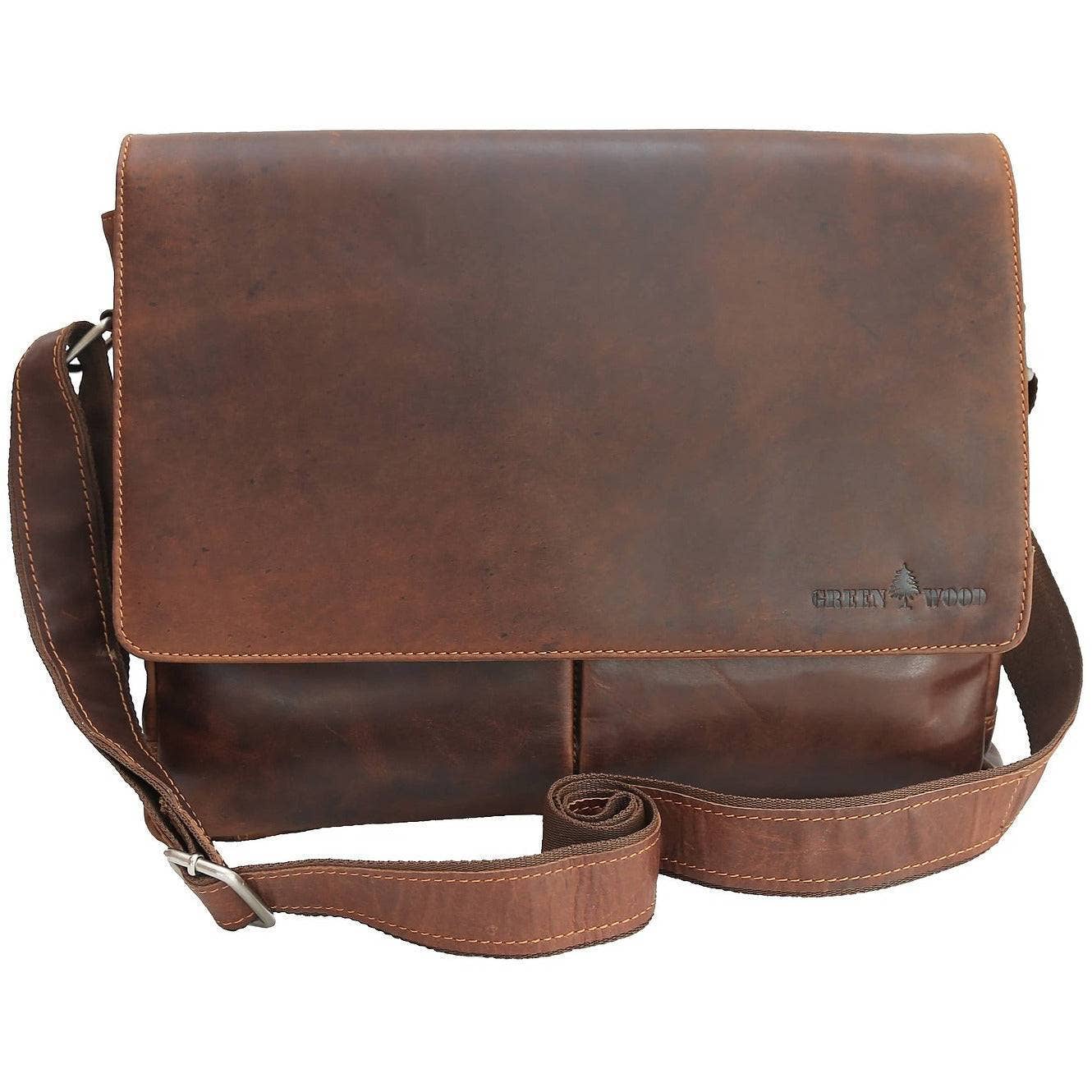 Greenwood Leather AU - Leather Shoulder Laptop Bag Sandal Gent GW117SAN