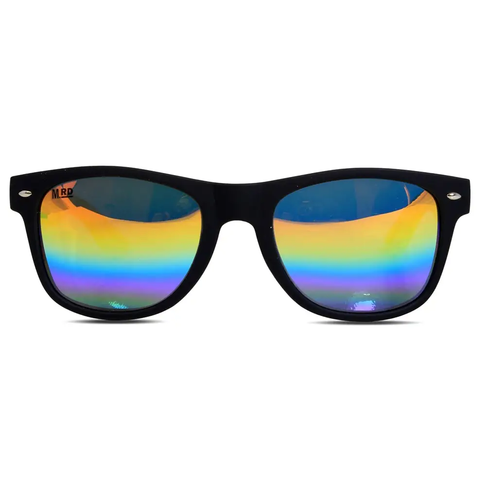 50/50s - Black w/ Rainbow Refl Lens