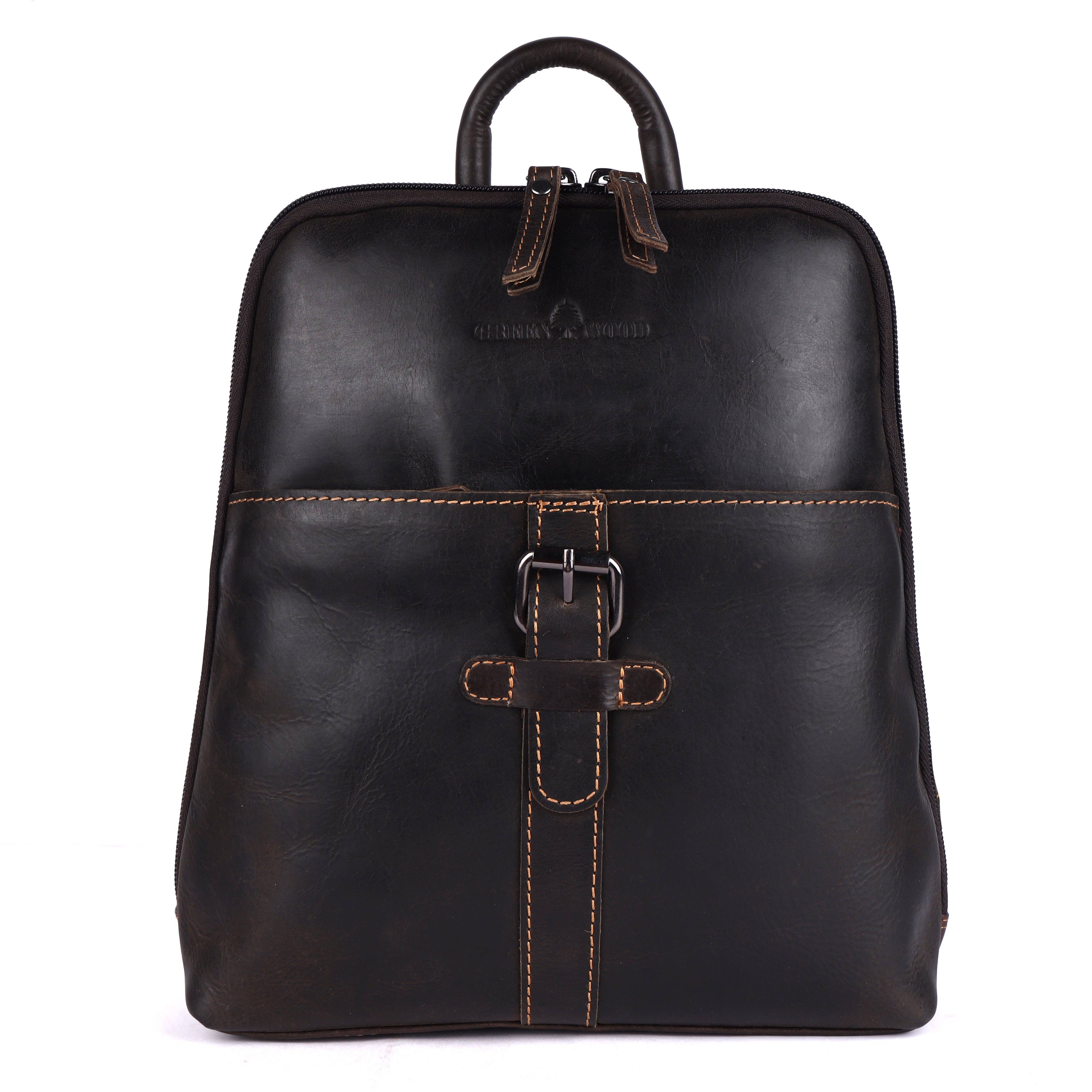 Greenwood Leather AU - Greenwood Hartley Leather Backpack Dark Brown