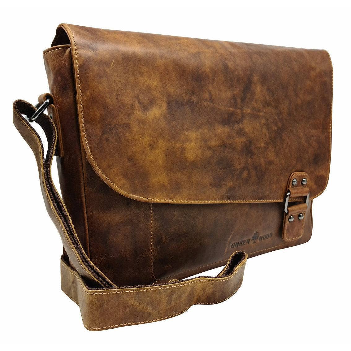 Greenwood Leather AU - Leather Shoulder Bag - Martin Camel GW837CAM