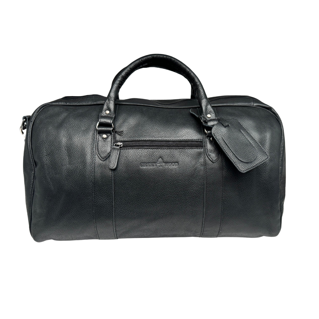 Greenwood Leather AU - Leather Duffel Bag Wilson - Bllack GW12795BLK