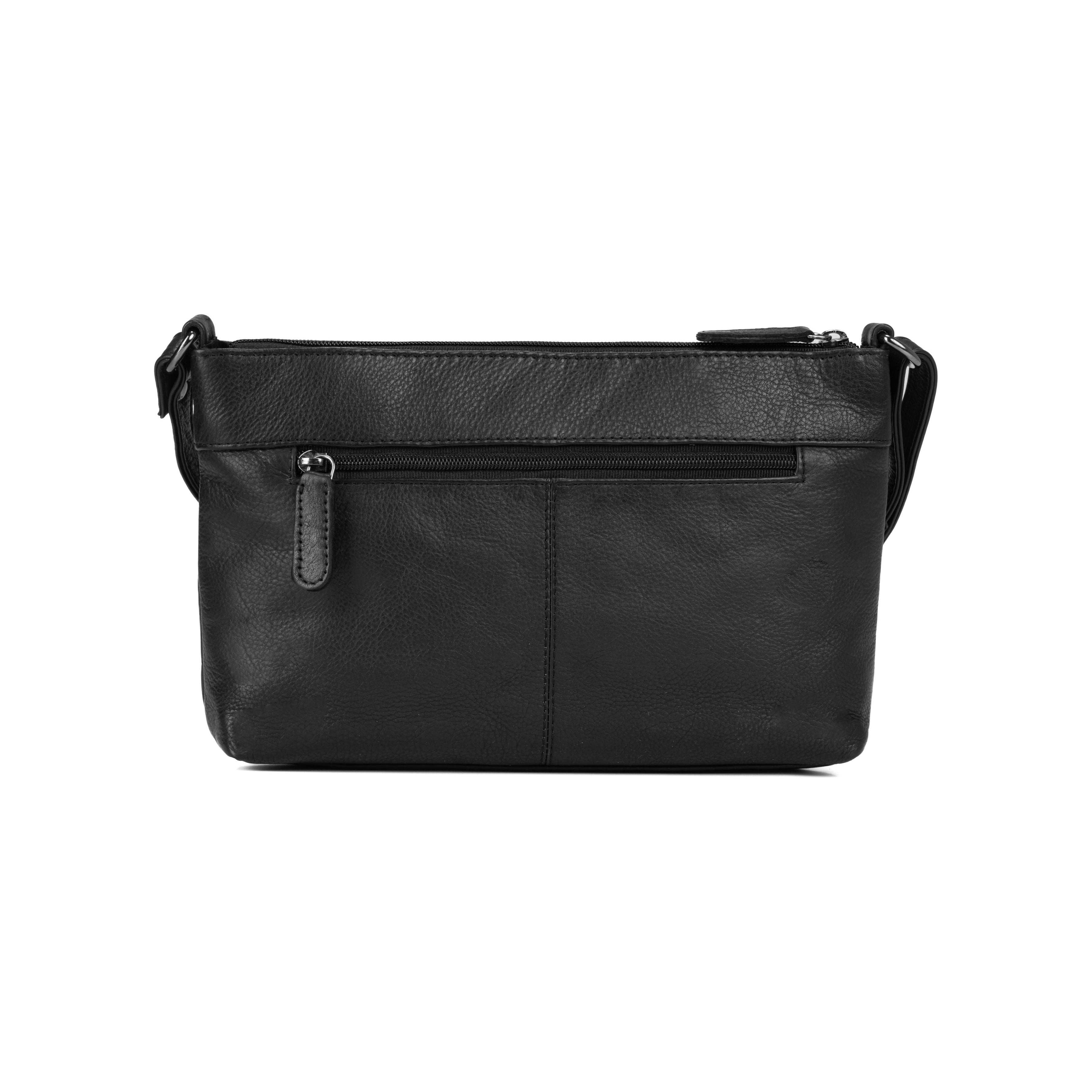 Greenwood Leather AU - Ladies Cross Body Leather Bag GW6820 Black