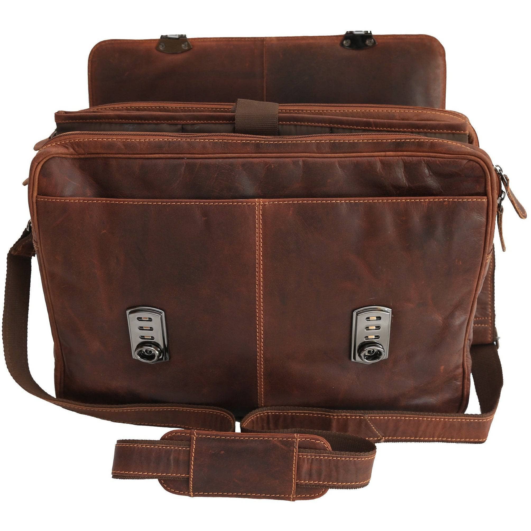Greenwood Leather AU - Karl Business Briefcase - Sandal GW814SANDAL