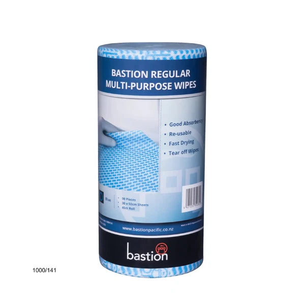 Bastion Regular Wipes on a Roll - Blue