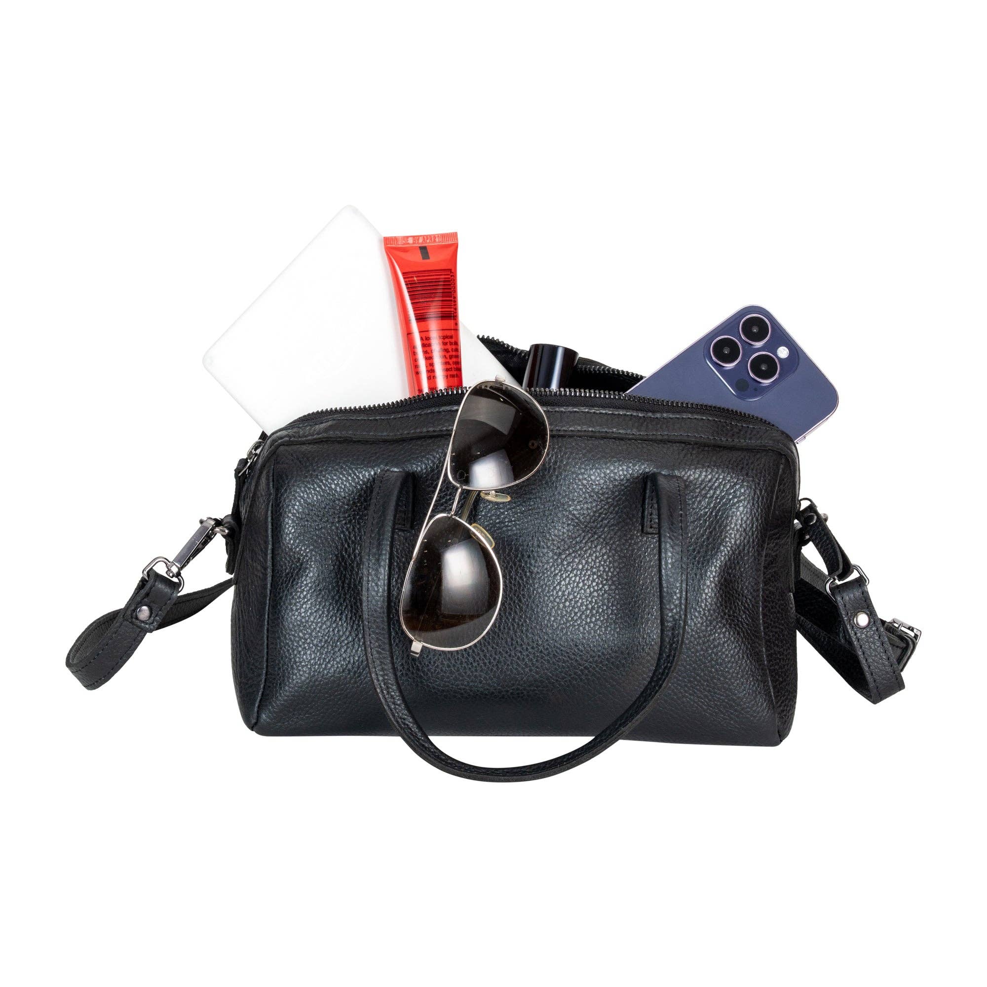 Greenwood Leather AU - Stella Noir Leather Boston Bag