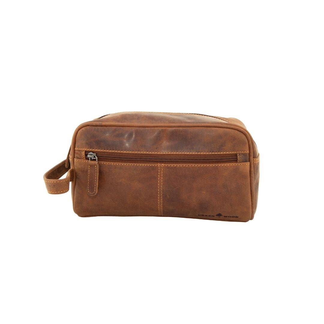 Greenwood Leather AU - Leather Toiletry Bag Sandel - Geelong TB796SAN