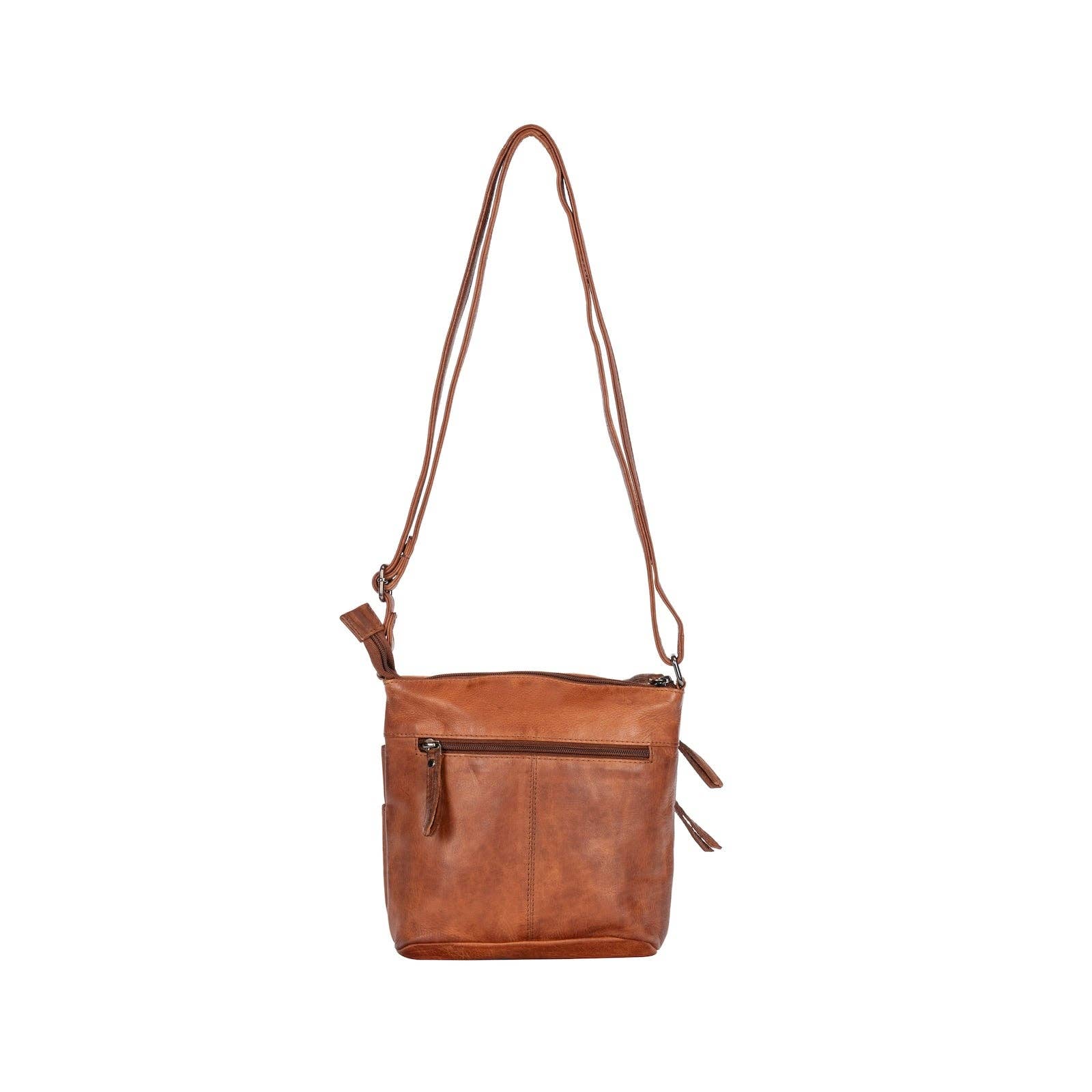Greenwood Leather AU - Ladies Cross Body Leather Bag GW6817BLK