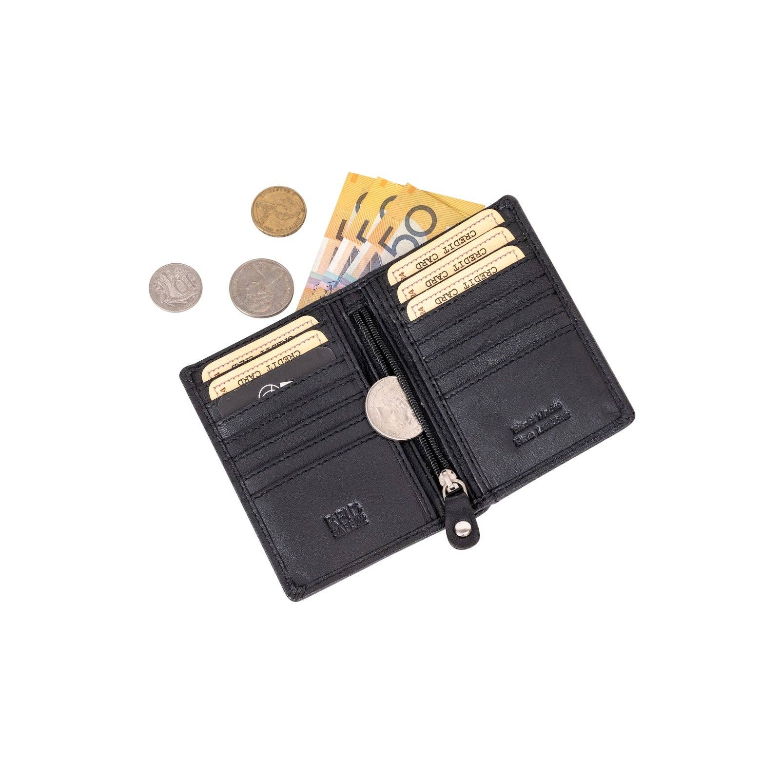 Greenwood Leather AU - Credit Debit Leather Card Holder Freya - GW8001BLK