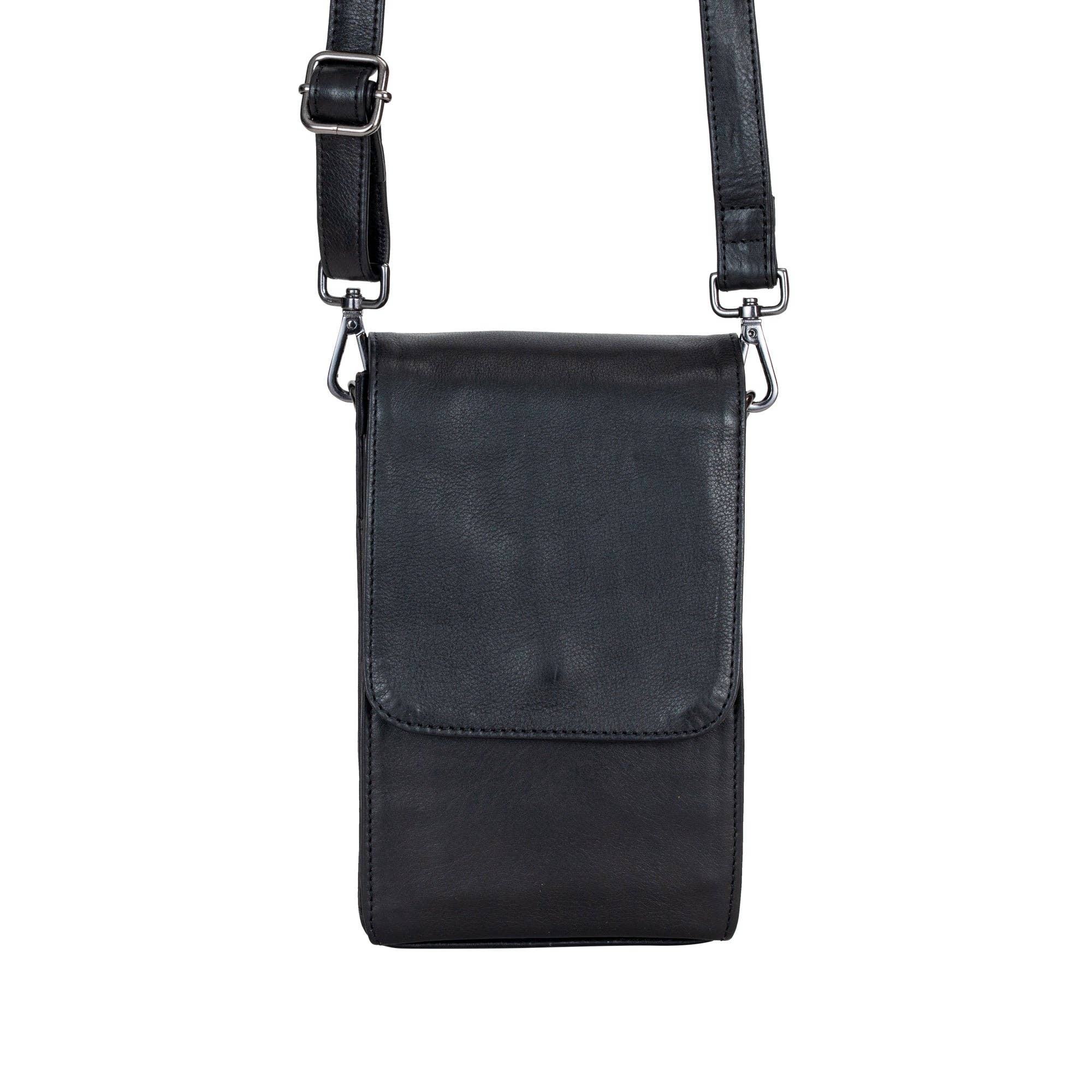 Greenwood Leather AU - Leather Shoulder Bag Ivy Black GW6840BLK