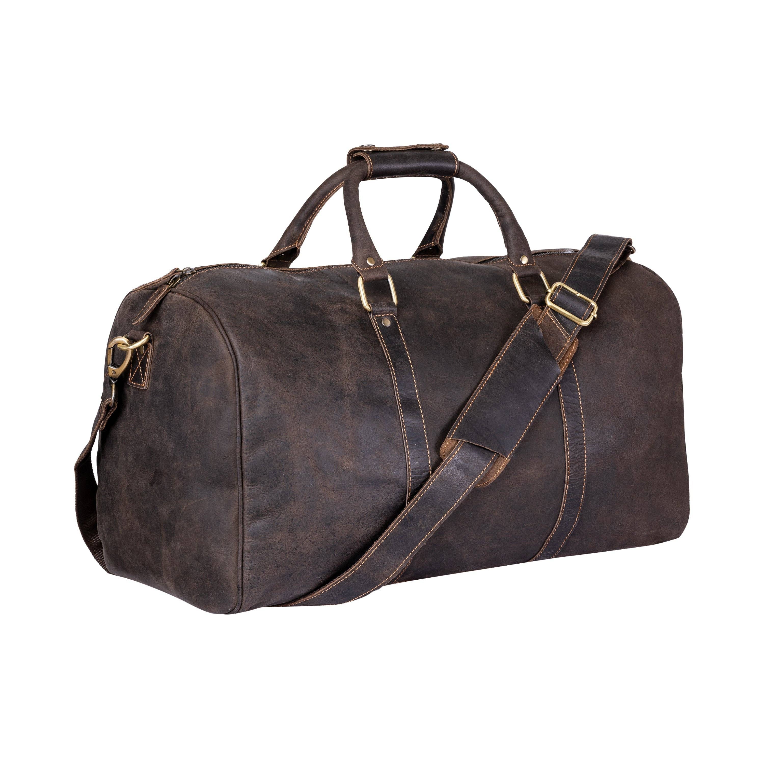 Leather Overnight Bag Milan - Rugged Leather - Brown GW12798BRN